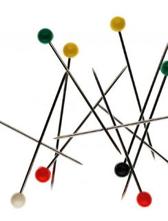 Haberdashery, needles, pins, bobbin, labels
