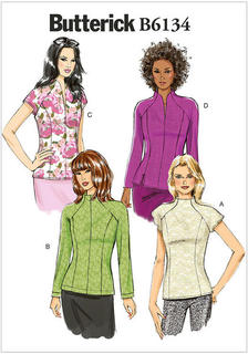 BUTTERICK SEWING PATTERN 6136 MISSES 4-14 FLARED PULLOVER TUNIC PRINCESS SEAMS 