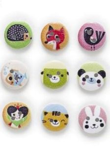 5 Cute Animal Buttons