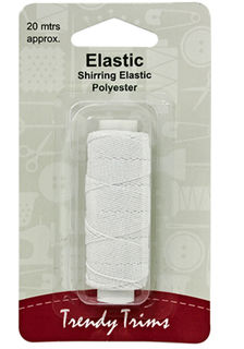 Shirring Elastic White