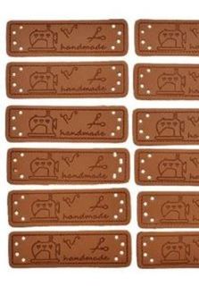 Sewing Handmade PU Leather Tags