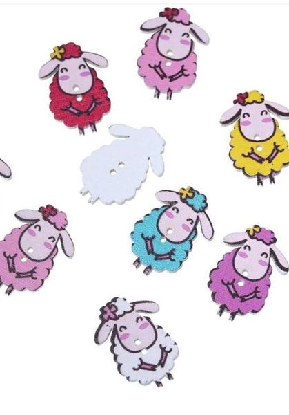 4x Sheep Buttons