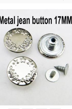 Jean Buttons Silver