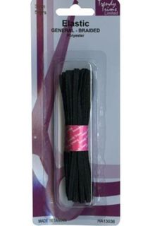 Braided Elastic (Black - 3mm x 5mtrs)