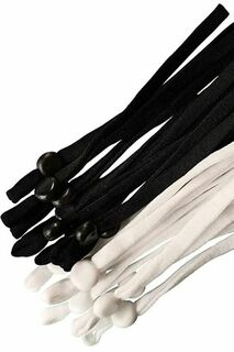 White  - Elastic Side Straps x6